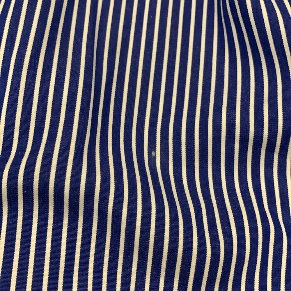 Ralph Lauren Cotton Blue/White Striped Slim Fit Long Sleeve Dress Shirt, Size M - Picture 6 of 6